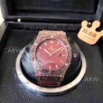 Perfect Replica HUBLOT Classic Fusion Brown Case Gummy Strap Watch 45 mm